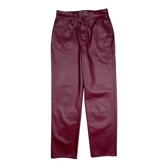 Madewell Pants - Madewell the perfect vintage straight jean women’s size 27 red vegan leather